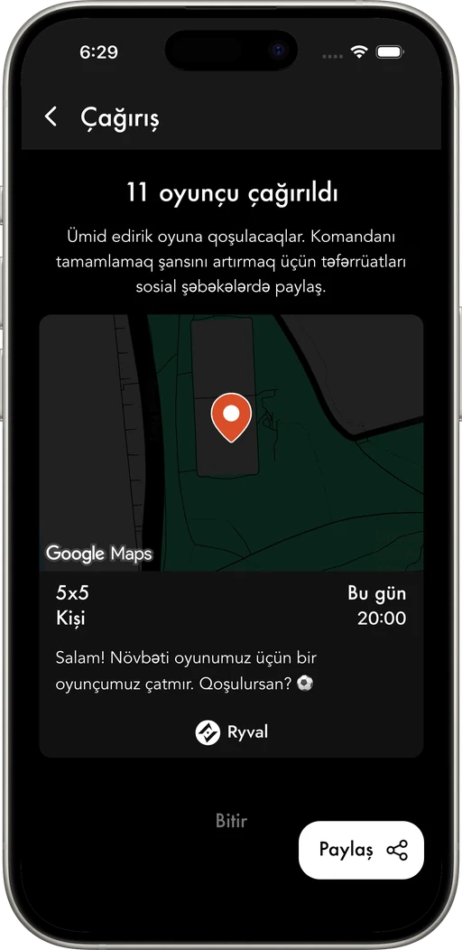 Meydançanın yaxınlığındakı futbol oyunçularını çağır.