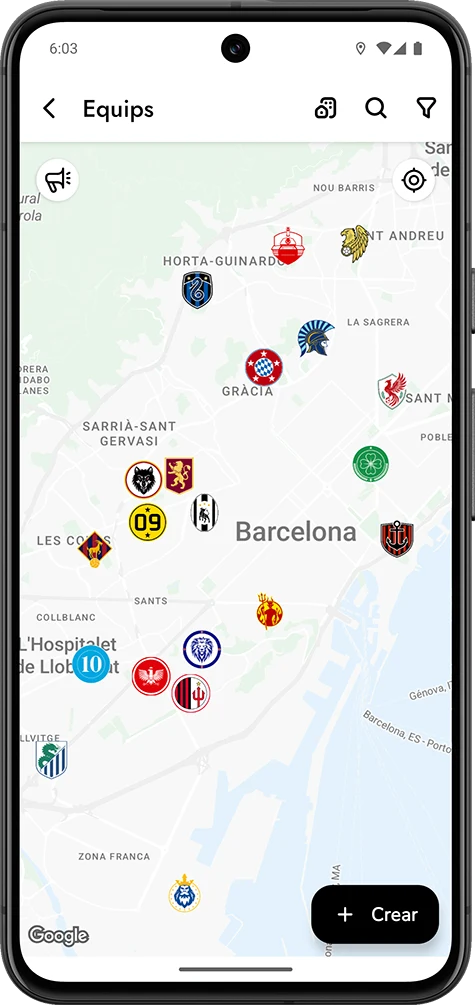 Equips de futbol a la teva ciutat.