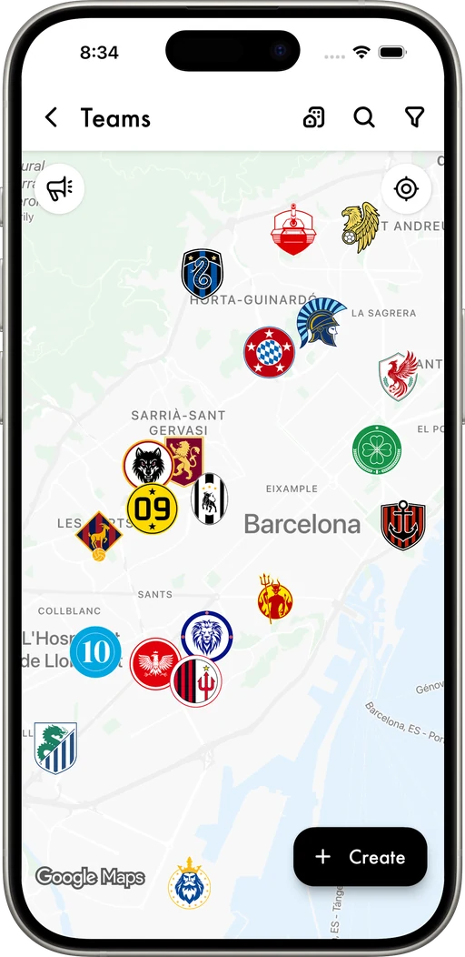 Local football teams looking for players and rivals.