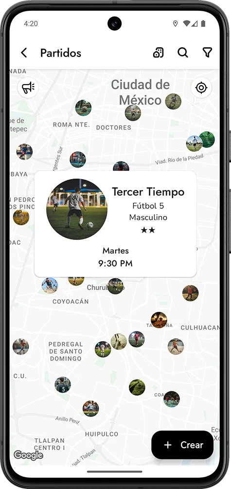 Métete a cascaritas y partidos de fut 7 cerca de ti.
