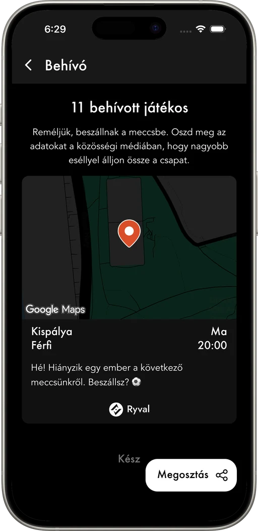 Keress focistákat a pálya közelében, és egészítsd ki a csapatodat.
