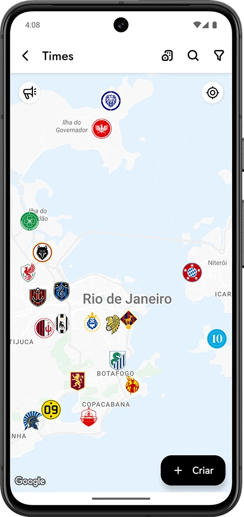 Equipas de futebol na tua cidade.