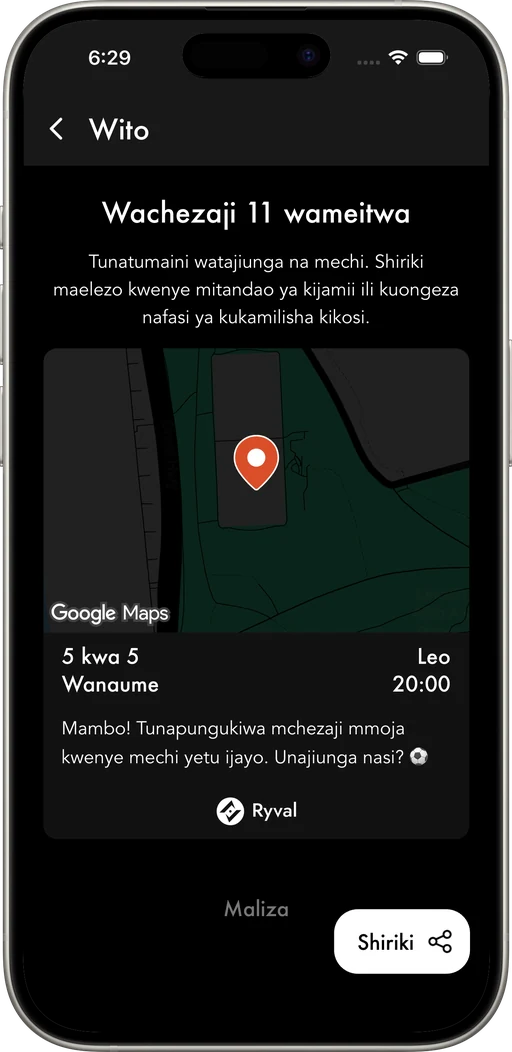 Ita wachezaji wa soka walio karibu na uwanja.