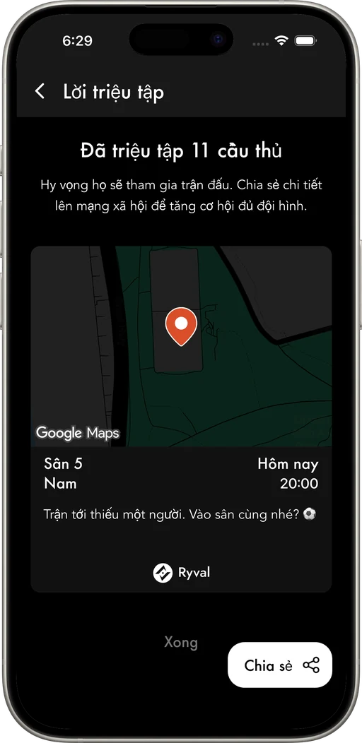 Gọi đủ quân quanh sân đã đặt và lấp chỗ người vắng.